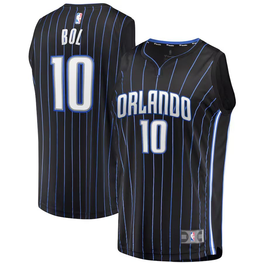 Men Orlando Magic #10 Bol Bol Fanatics Branded Black Fast Break Replica NBA Jersey